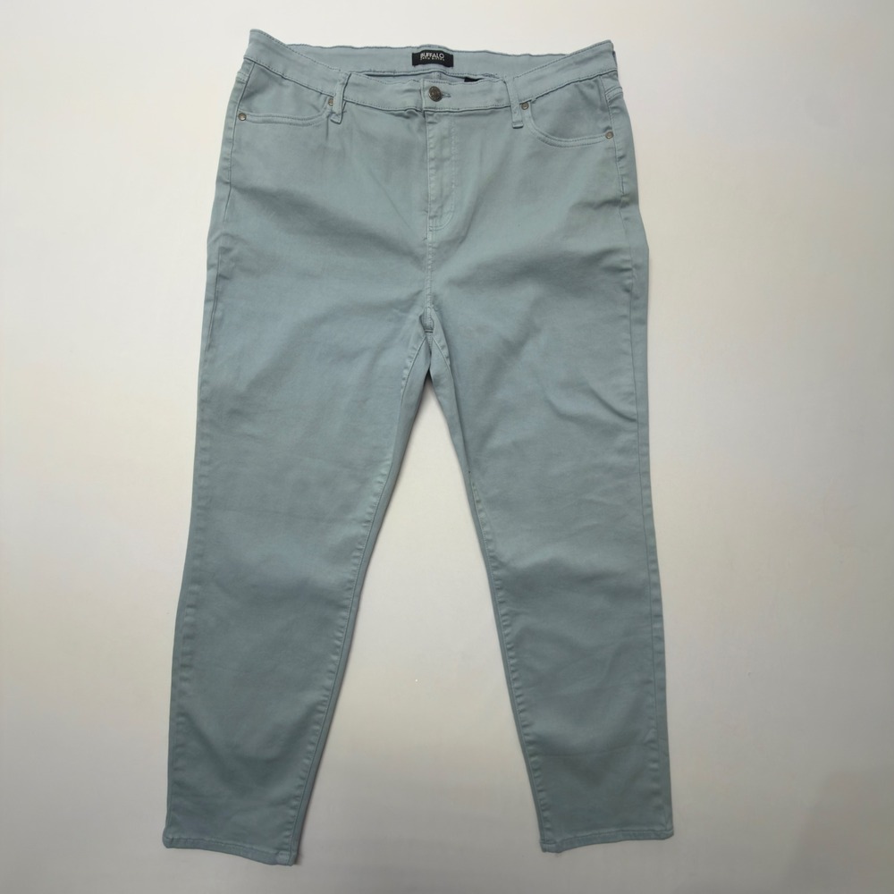 Buffalo David Bitton Havana High Rise Ankle Pants Light Blue 16/33 Stretch